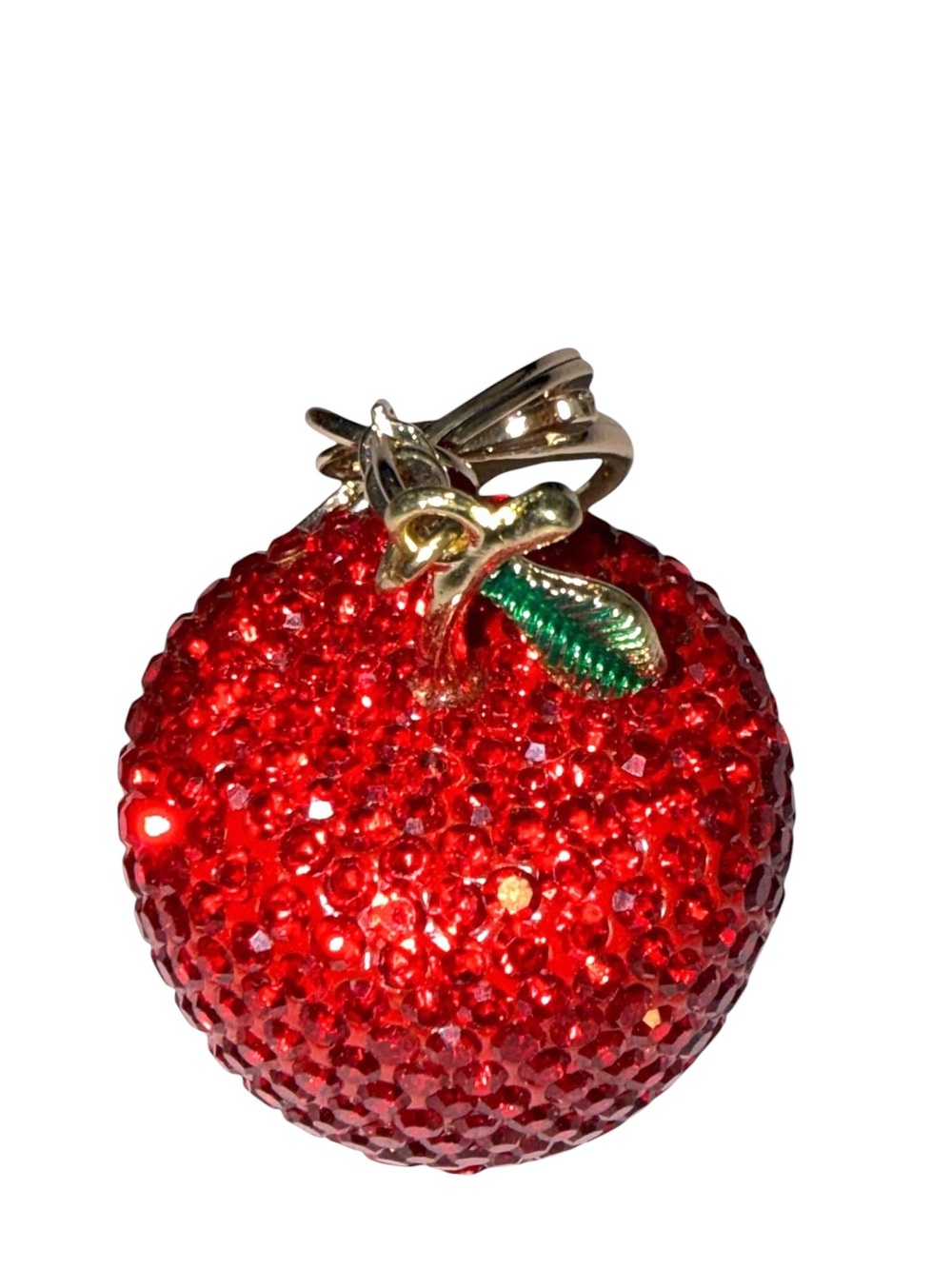 FASHION Red Rhinestone Sparkle Apple Keychain/Bag Charm - NWT - Picture 3 of 3
